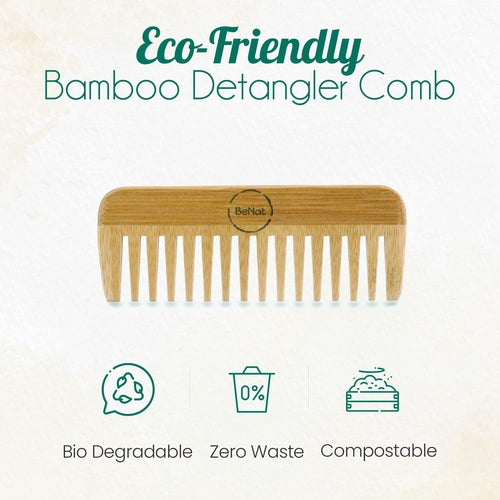 GlowKur Natural Bamboo Detangling Comb™